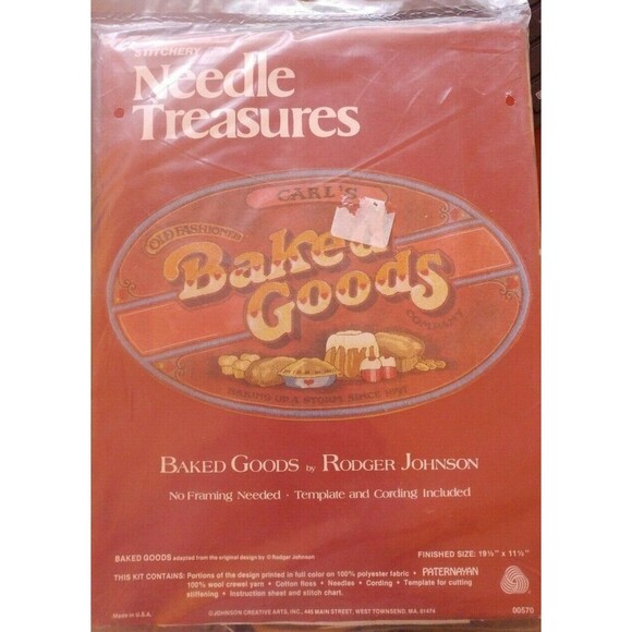 Stitchery Needle Treasures Baked Goods by Rodger Johnson #00570 NEW - Picture 1 of 2
